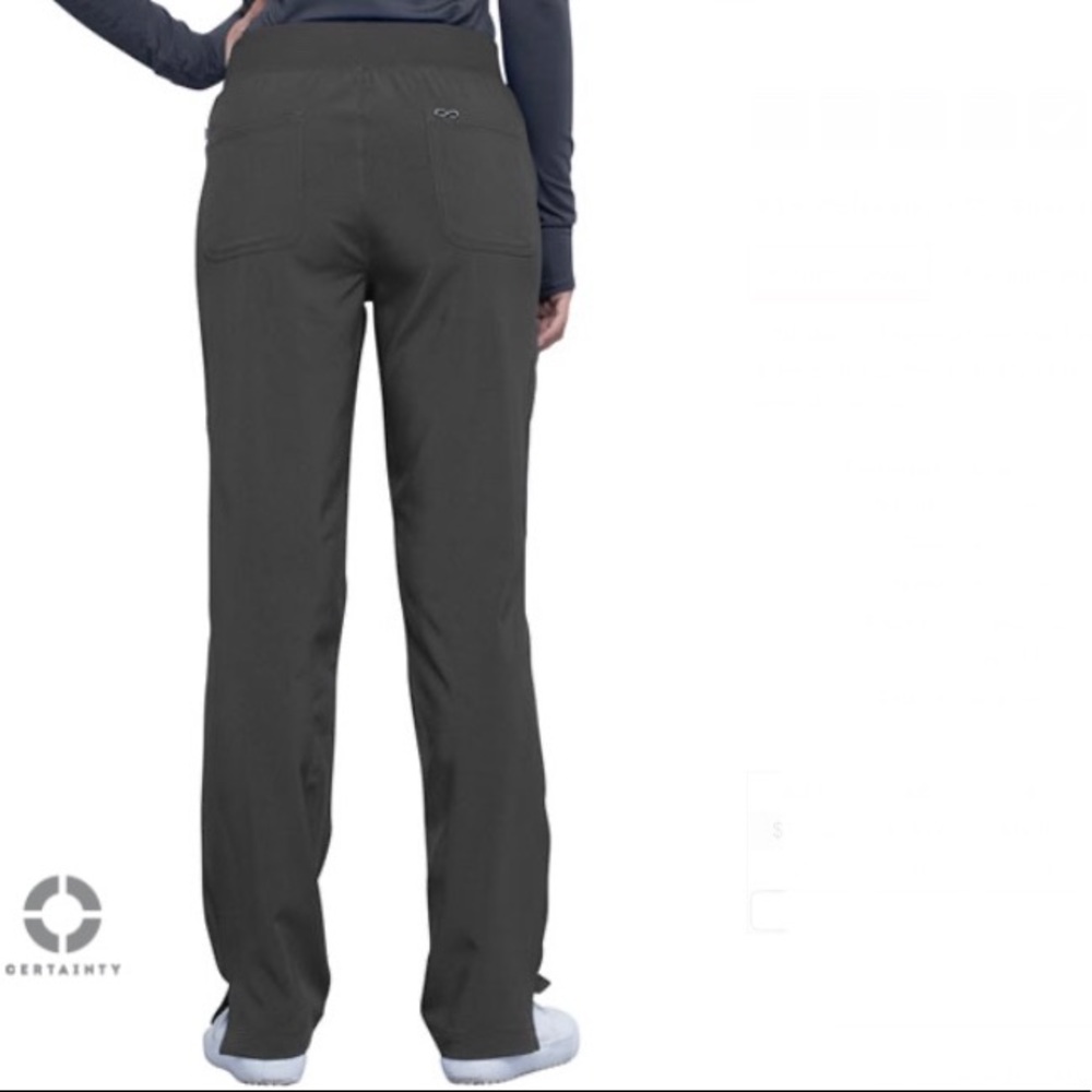 Mid-rise Tapered Leg Pull On Scrub Pant (Pewter)